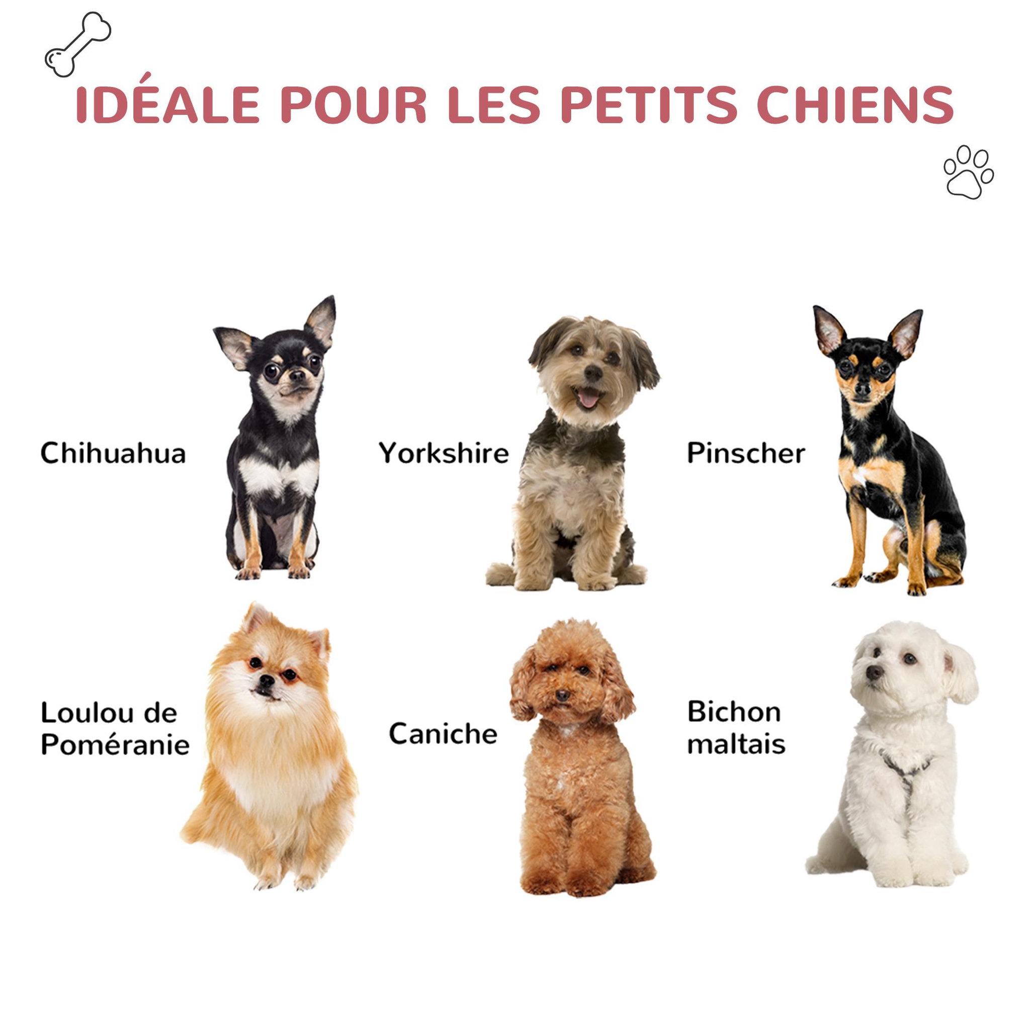 Voir la diapositive 6 : PAWHUT Niche pour chien plastique porte métal verrouillable aérations lucarne - 59 x 75 x 66 cm - gris clair rouge