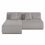 Voir la diapositive 1 : LISA DESIGN Onyx - canapé modulable d'angle réversible 4 places - en velours côtelé