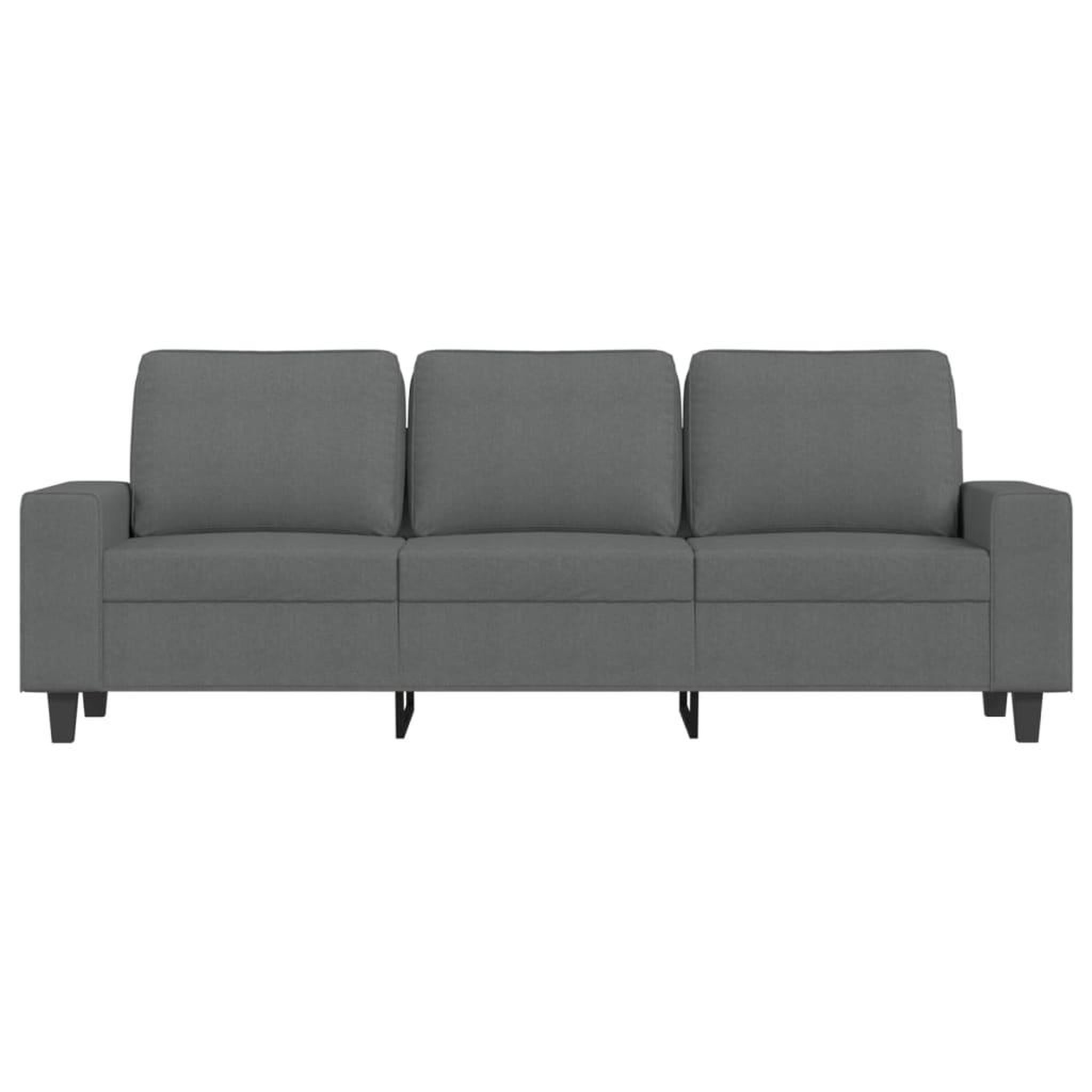 Voir la diapositive 3 : VIDAXL Canape a 3 places Gris fonce 180 cm Tissu