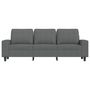Voir la diapositive 3 : VIDAXL Canape a 3 places Gris fonce 180 cm Tissu