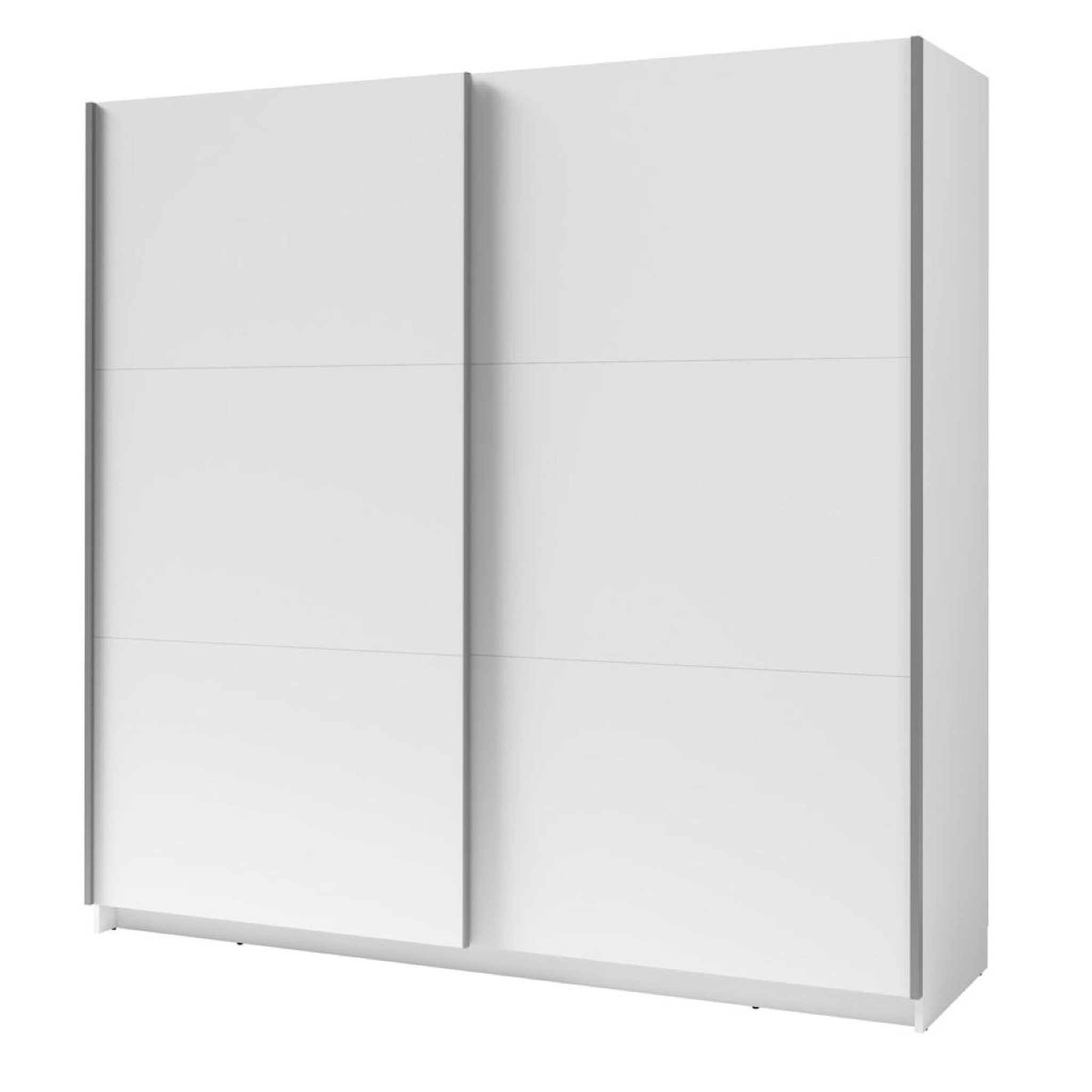 JLC KREATION Armoire dressing coulissante blanche 200cm kas