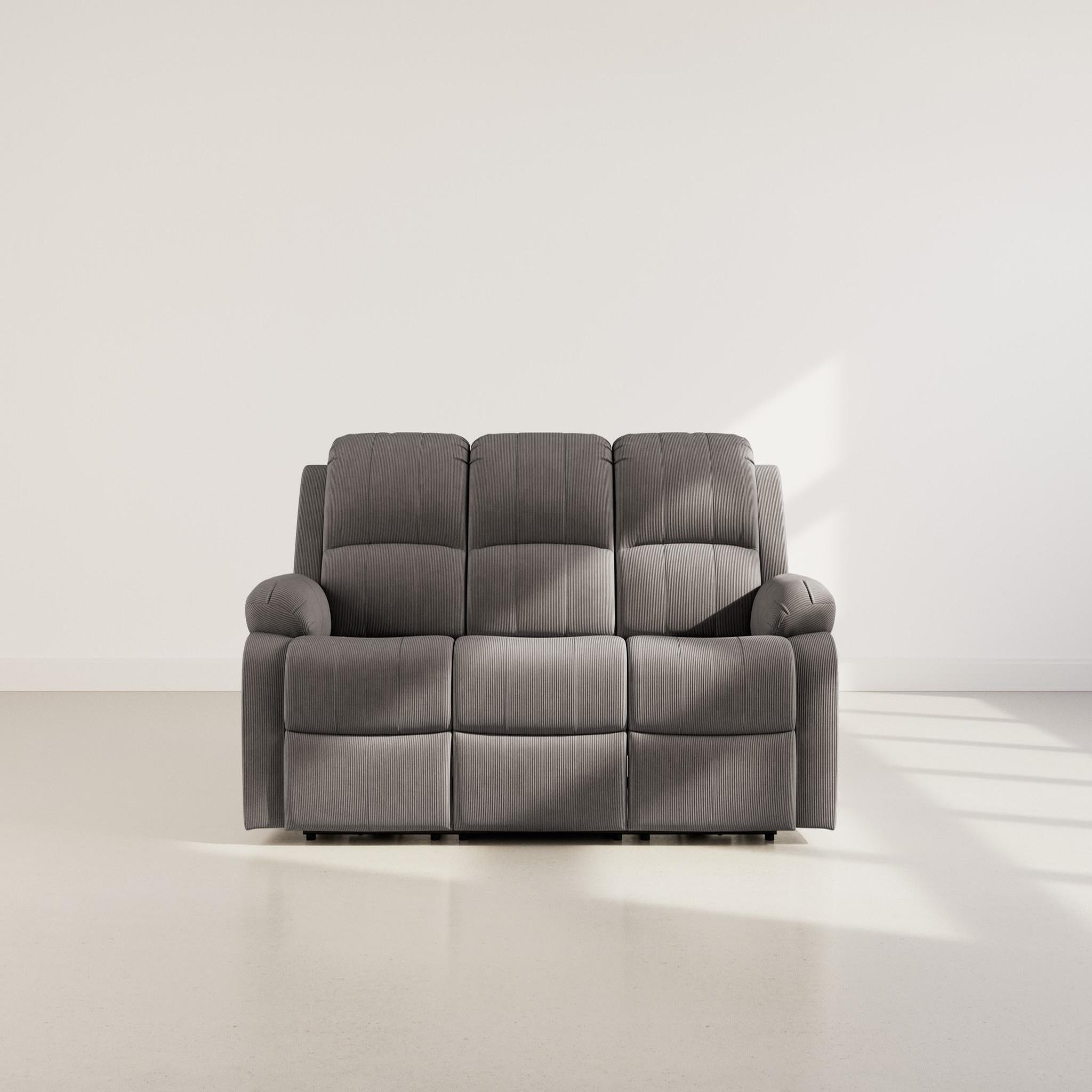 Voir la diapositive 2 : BEST MOBILIER Armand - canapé 3 places relax électrique en velours côtelé