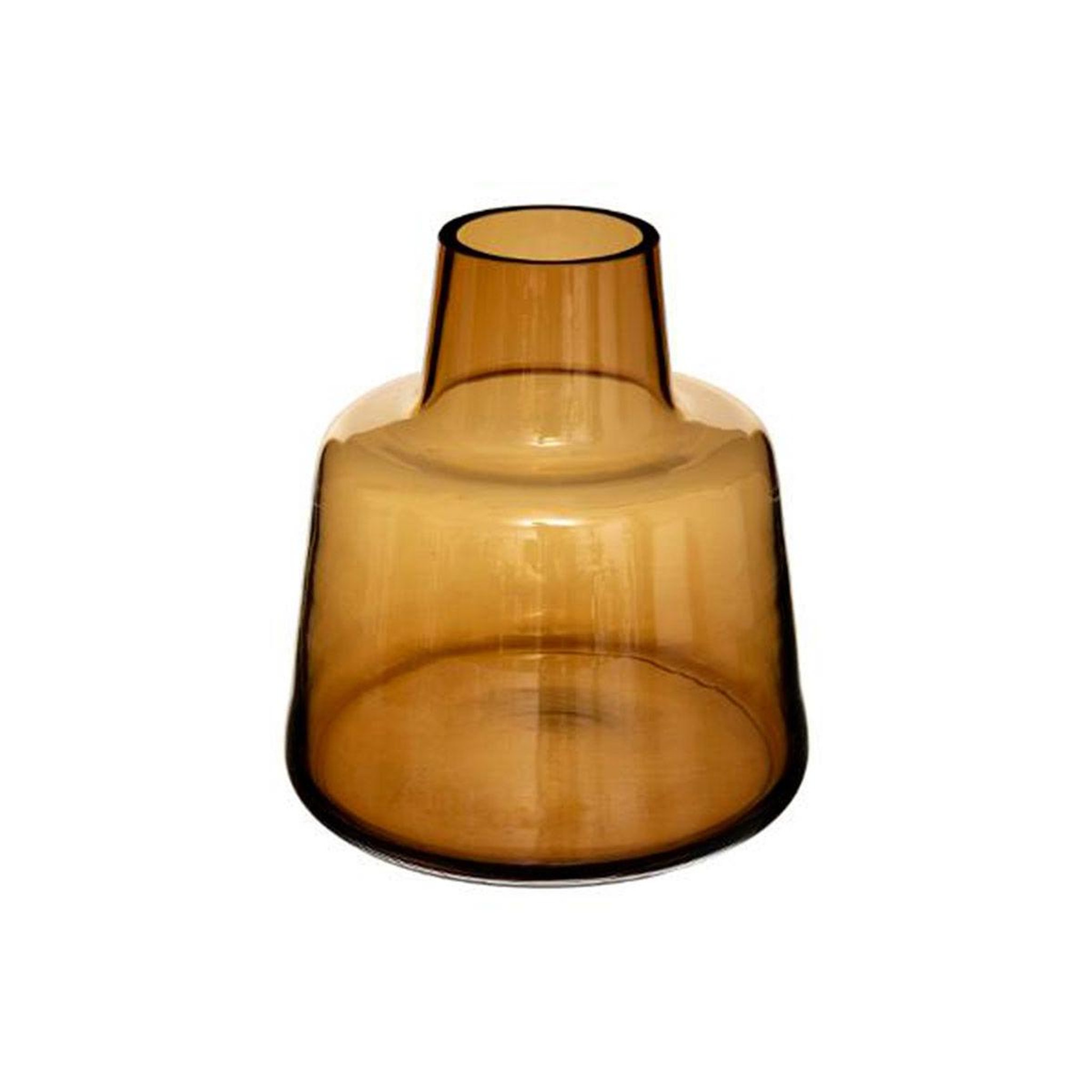ATMOSPHERA Vase epaule design en verre  yliana  23cm ambre