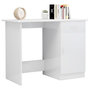 Voir la diapositive 3 : VIDAXL Bureau Blanc brillant 100x50x76 cm Bois d'ingenierie