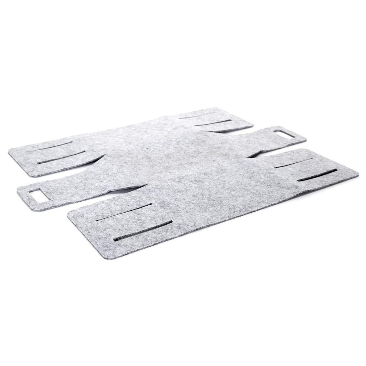 Paris Prix Panier de Rangement  Feutre Pliable  20cm Gris