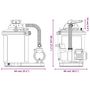 Voir la diapositive 6 : VIDAXL Pompe de filtration a sable avec minuterie 550 W 50 L