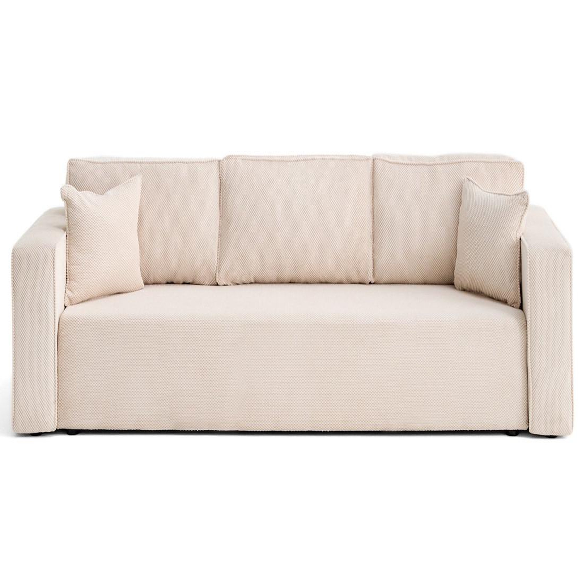 Voir la diapositive 1 : BEST MOBILIER Topaze - canapé droit 3 places convertible avec coffre en velours texturé