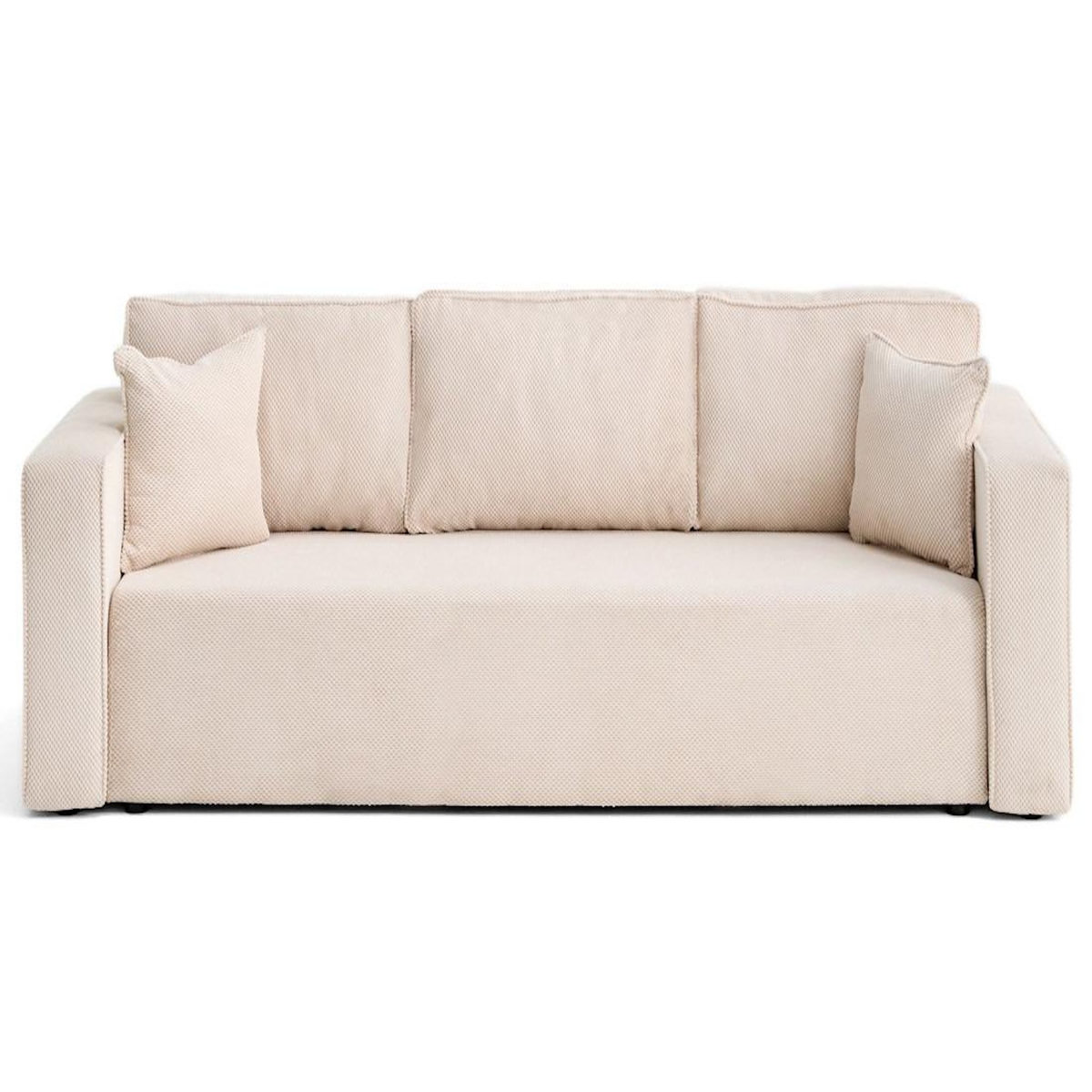 BEST MOBILIER Topaze - canapé droit 3 places convertible avec coffre en velours texturé