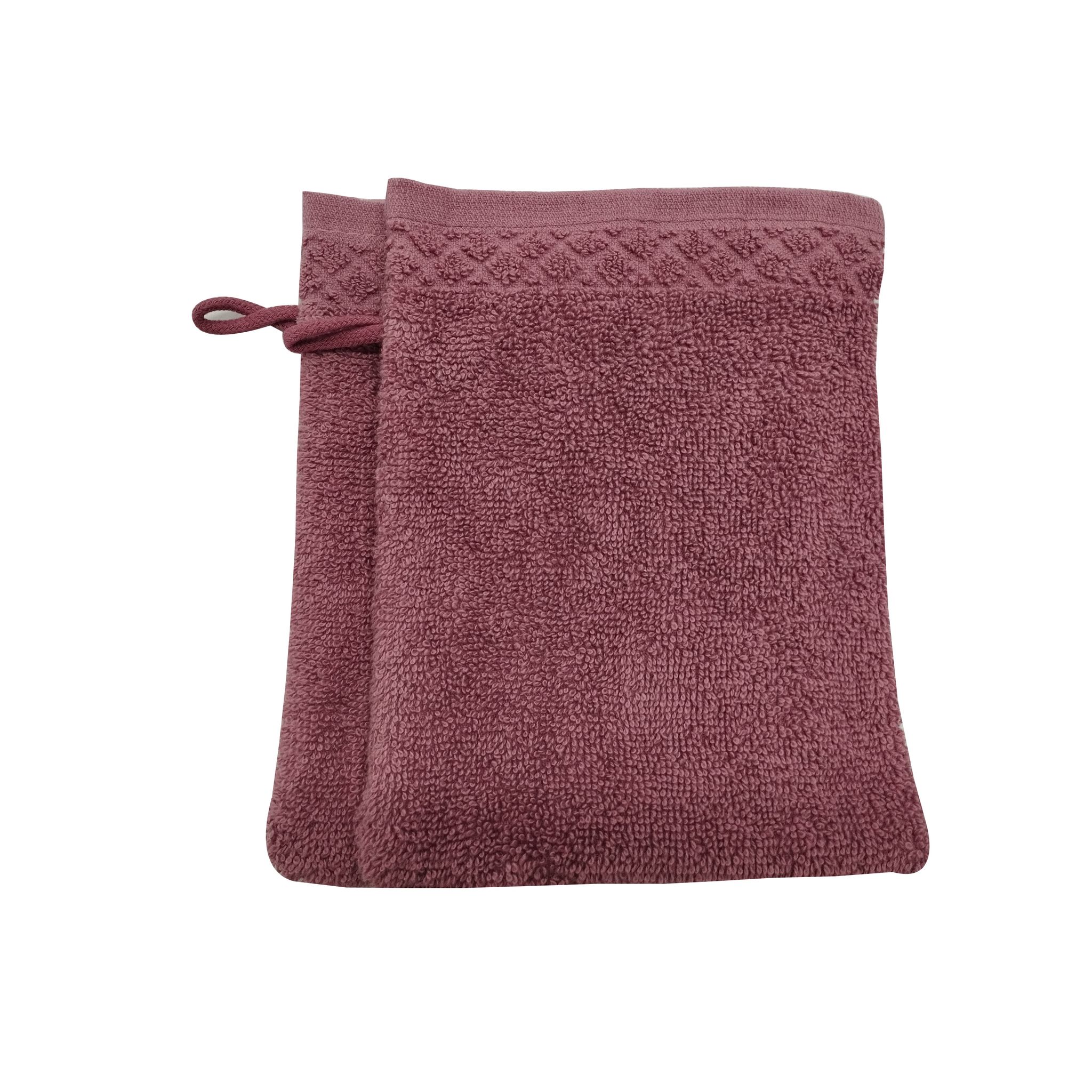 Lot De 2 Gants De Toilette TODAY - Coton 500 G/m² - Couleur Safran - 16x21 Cm - Certifié Oeko-Tex