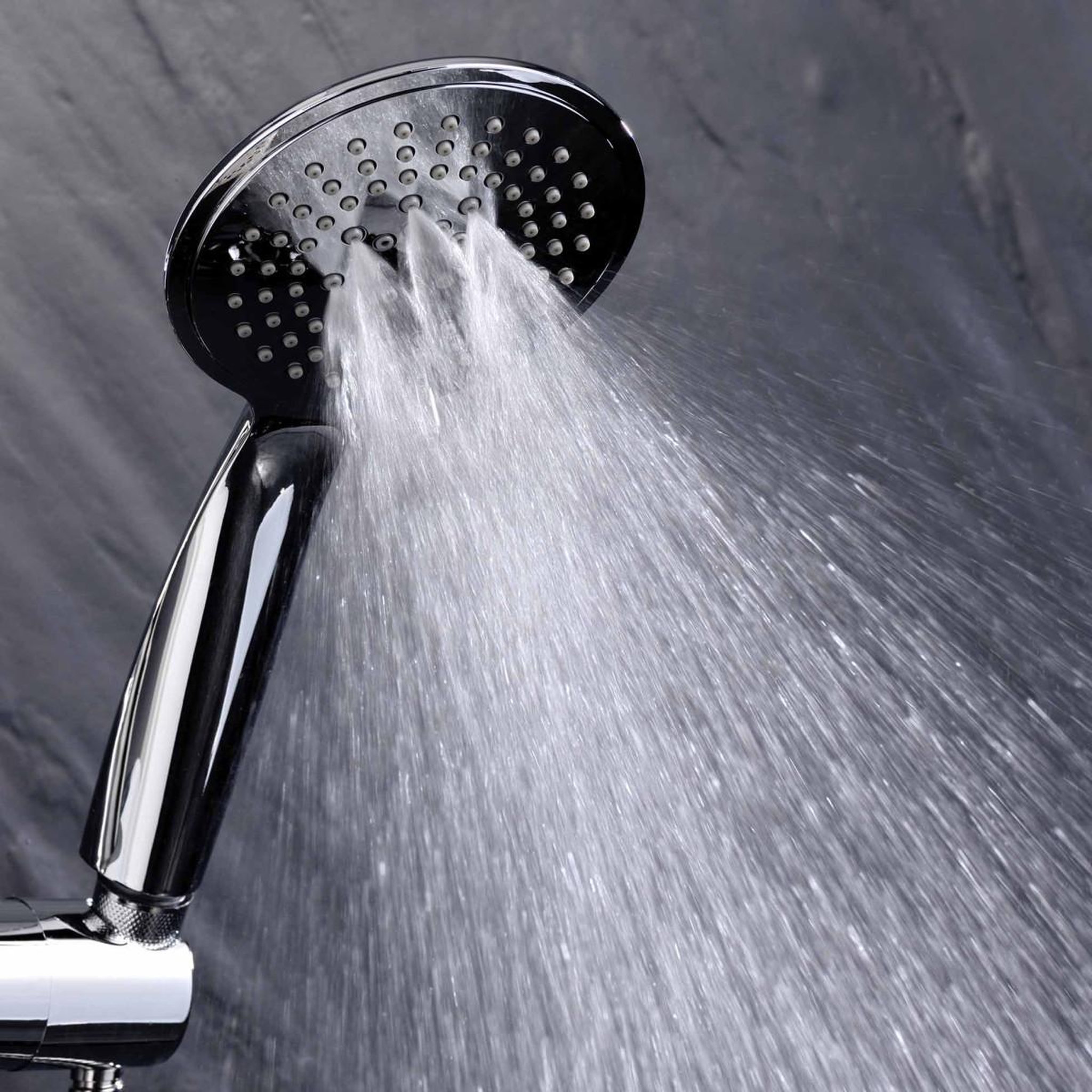 Voir la diapositive 2 : Douceur d'Intérieur Ensemble Barre de Douche & Pommeau  5 Positions  24cm Argent
