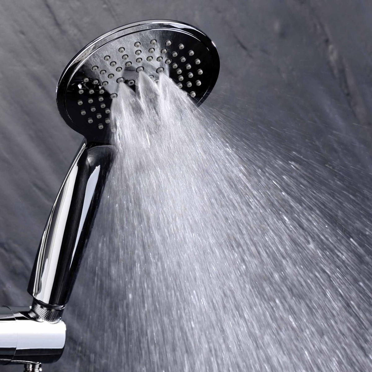 Paris Prix Ensemble Barre de Douche & Pommeau  5 Positions  24cm Argent