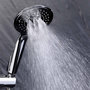 Voir la diapositive 2 : Paris Prix Ensemble Barre de Douche & Pommeau  5 Positions  24cm Argent