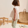 Voir la diapositive 5 : Petit Béguin Ensemble enfant blouse et pantalon en gaze de coton Arya
