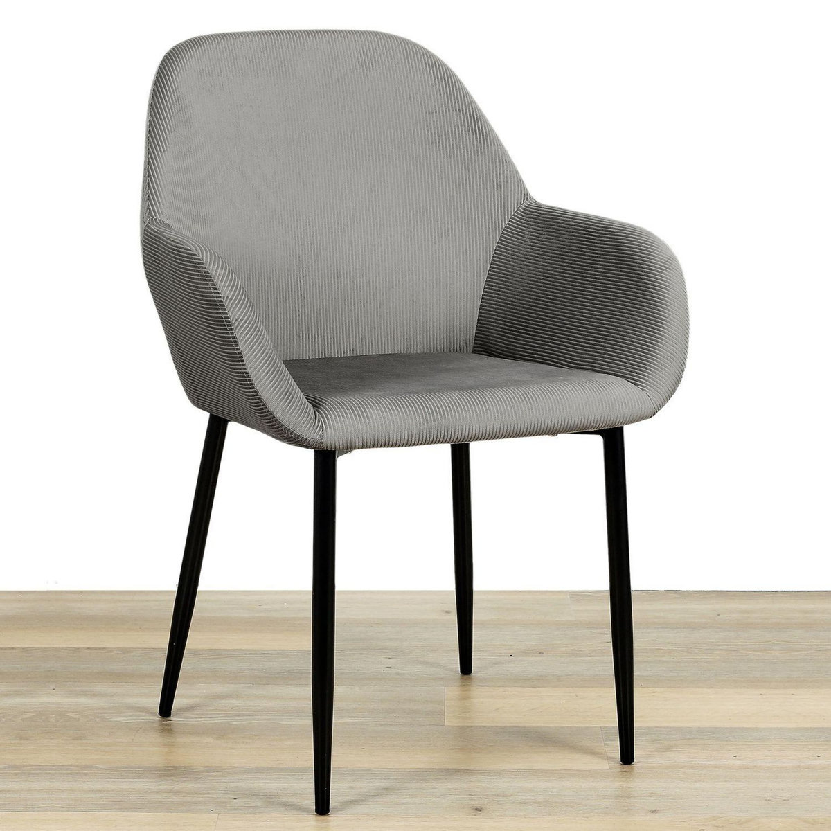 The Home Deco Factory 2 Fauteuils de table design velours Giulia
