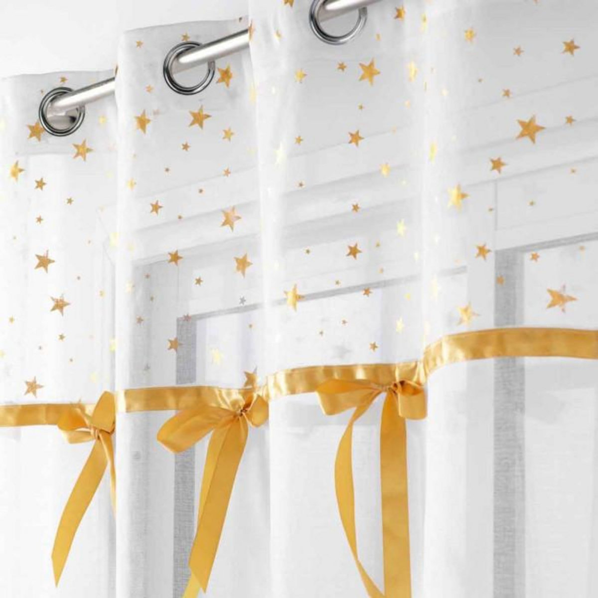 Paris Prix Rideau Voilage à Œillets  Stelly  140x240cm Blanc