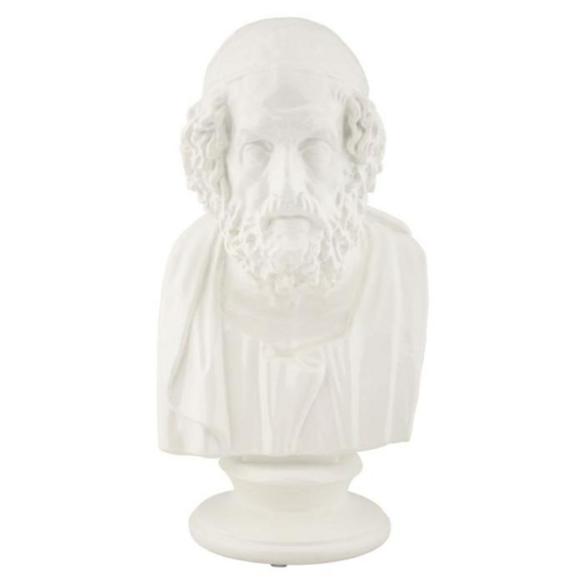 Paris Prix Buste Homme en Résine  Sage  25cm Blanc
