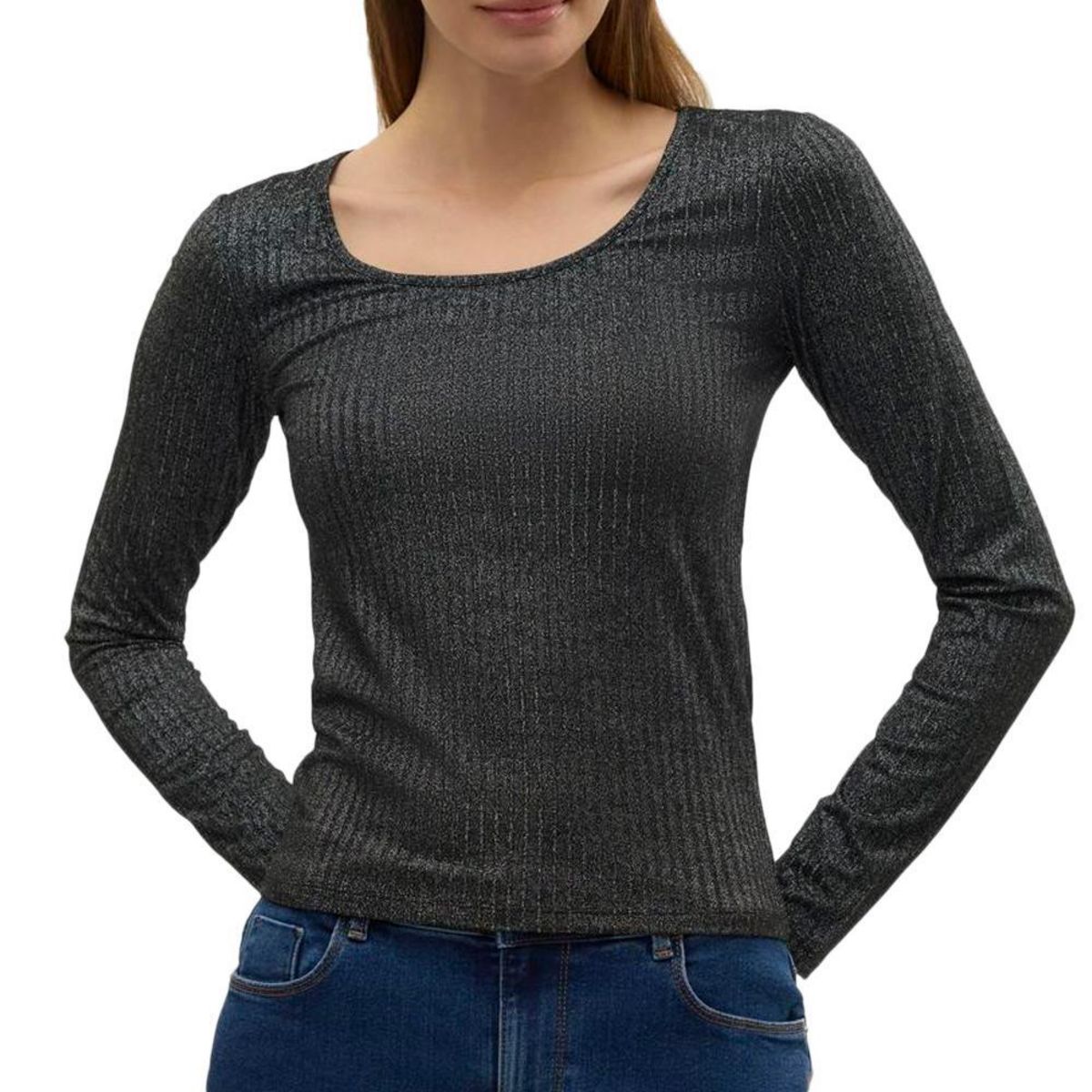 Vero Moda T shirt Manches  ongues  Foncé Femme Vero Moda Cora