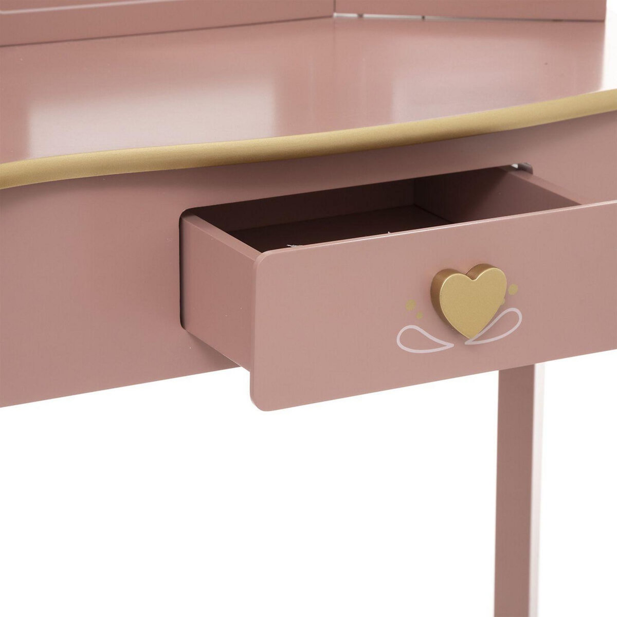 ATMOSPHERA Coiffeuse et tabouret Sissi pour enfant - Rose
