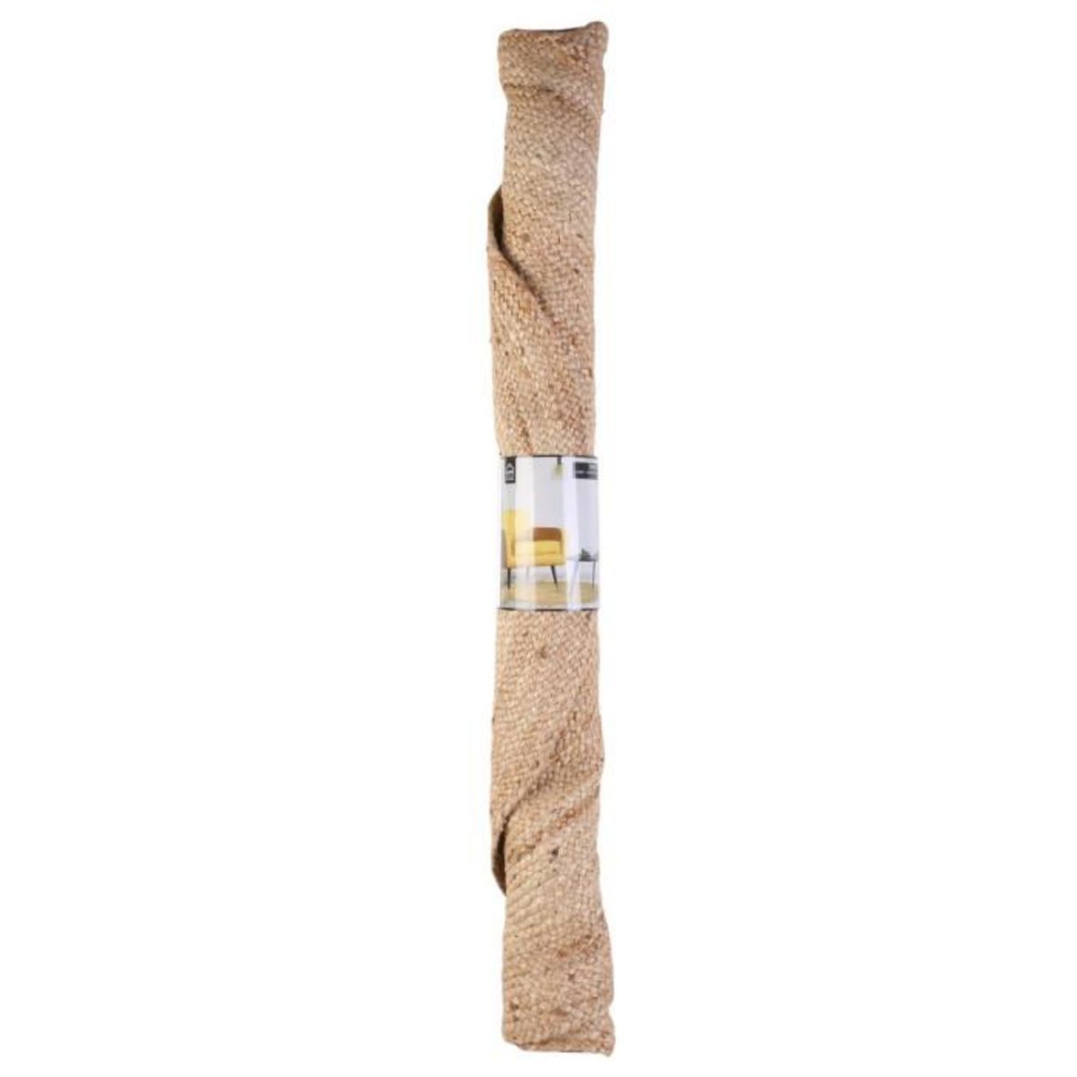 The Home Deco Factory Tapis rond en jute ethnique Home - Diam. 120 cm - Beige