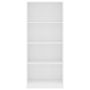 Voir la diapositive 4 : VIDAXL Bibliotheque a 4 niveaux Blanc 60x24x142 cm Bois d'ingenierie