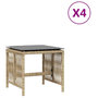 Voir la diapositive 2 : VIDAXL Tabourets jardin et coussins lot de 4 melange beige 41x41x36 cm