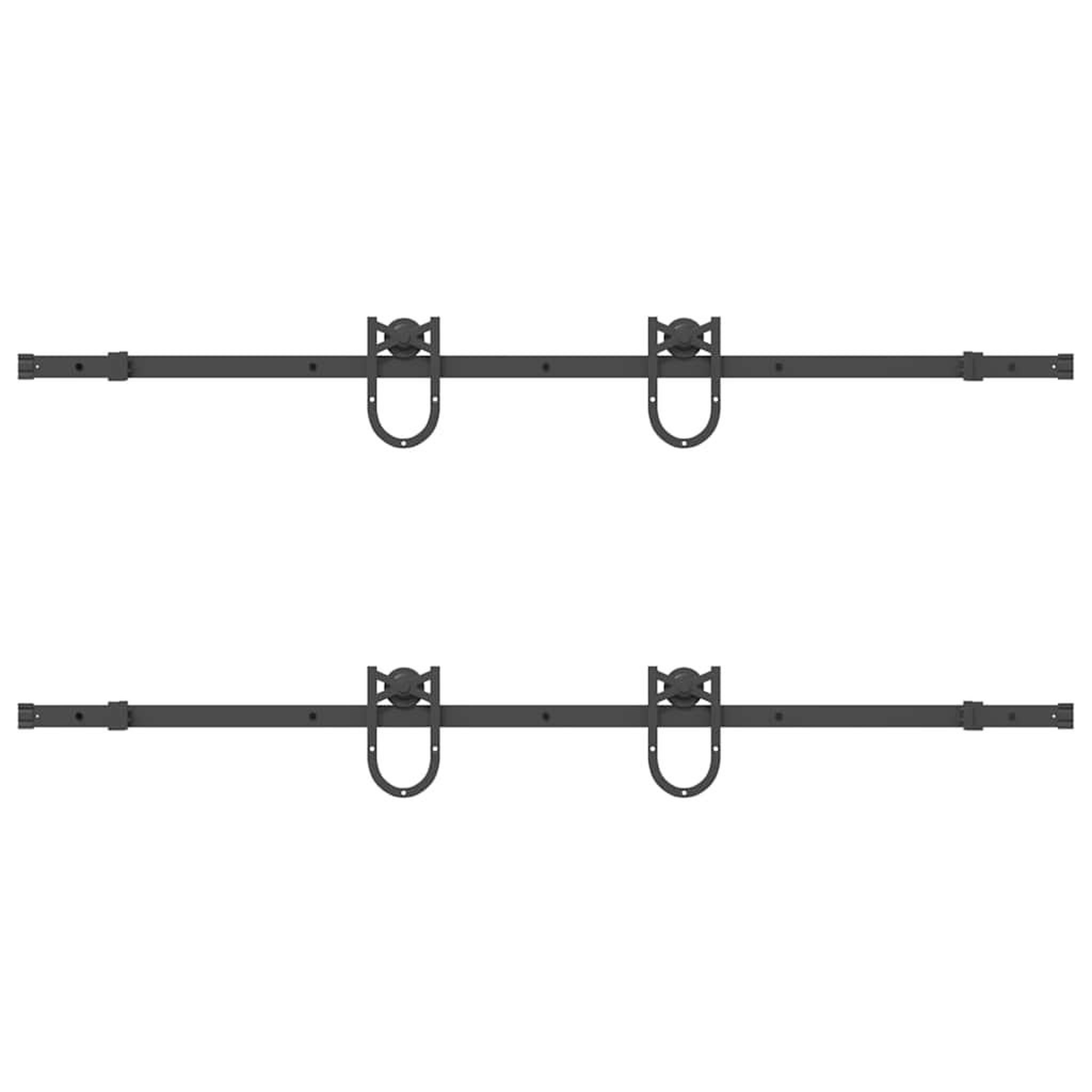 Voir la diapositive 5 : VIDAXL Kit de quincaillerie de porte coulissante 366 cm acier noir