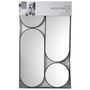 Voir la diapositive 3 : The Home Deco Factory Lot de 4 miroirs ronds et ovales - Noir