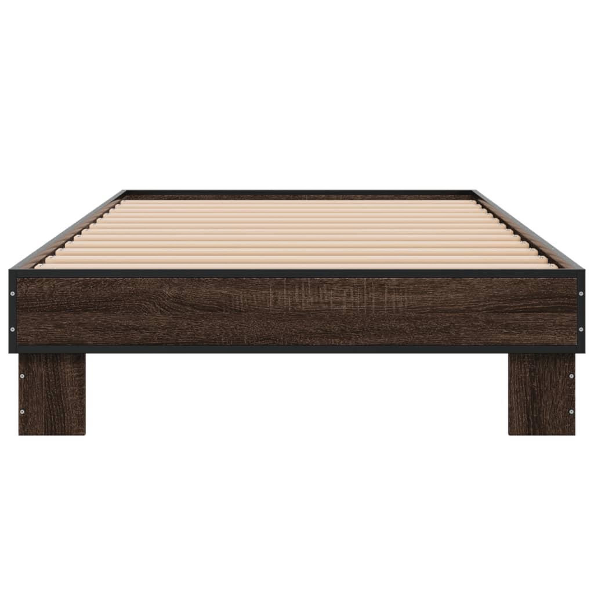 Voir la diapositive 4 : VIDAXL Cadre de lit sans matelas chene marron 75x190 cm