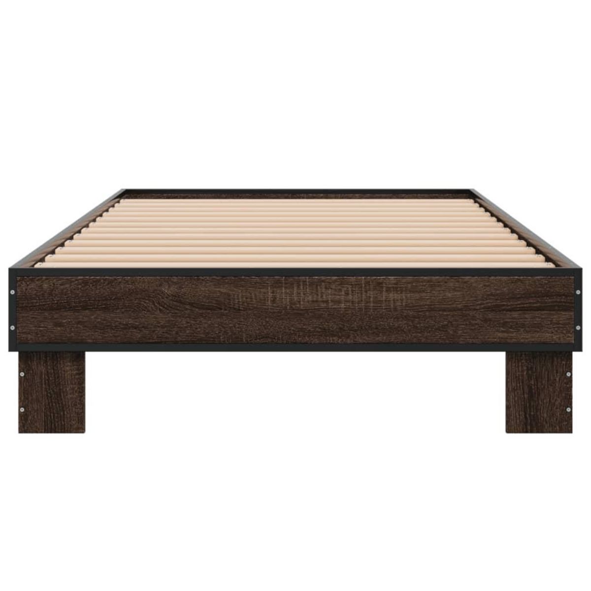 VIDAXL Cadre de lit sans matelas chene marron 75x190 cm