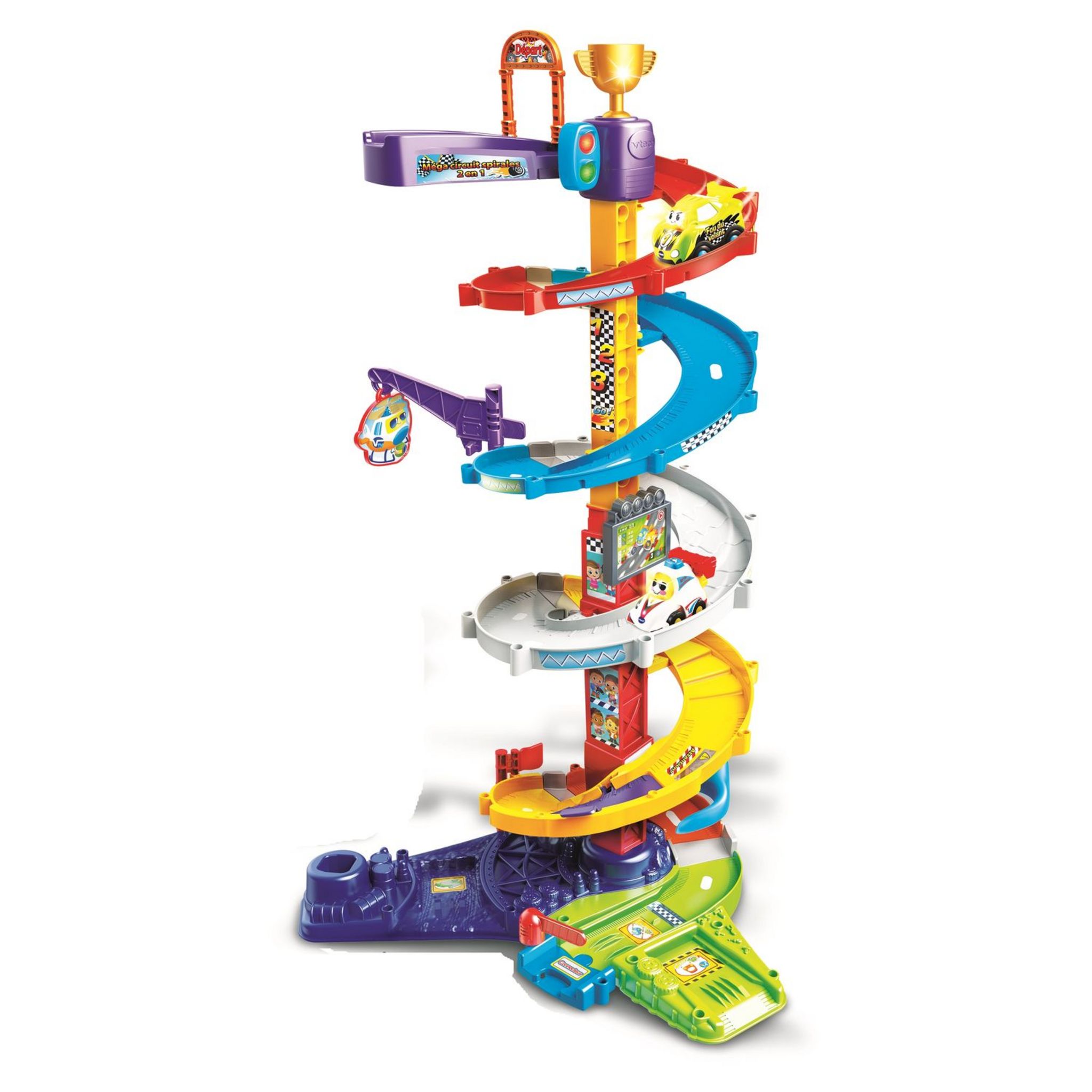 VTECH Méga circuit spirales 2 en 1 + Titouan, fou du volant - Tut Tut Bolides