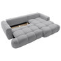 Voir la diapositive 3 : BEST MOBILIER Yulin - canapé d'angle droit 4 places convertible avec coffre en tissu bouclette