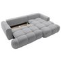 Voir la diapositive 3 : BEST MOBILIER Yulin - canapé d'angle droit 4 places convertible avec coffre en tissu bouclette