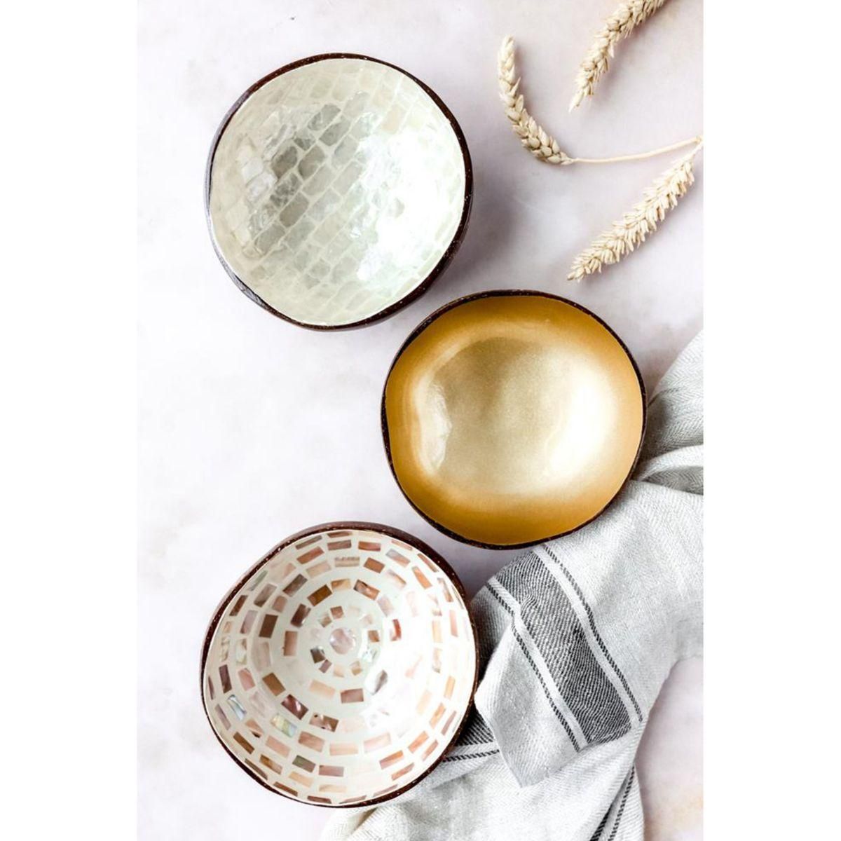 NOYA Bol coco cercle mosaique marron