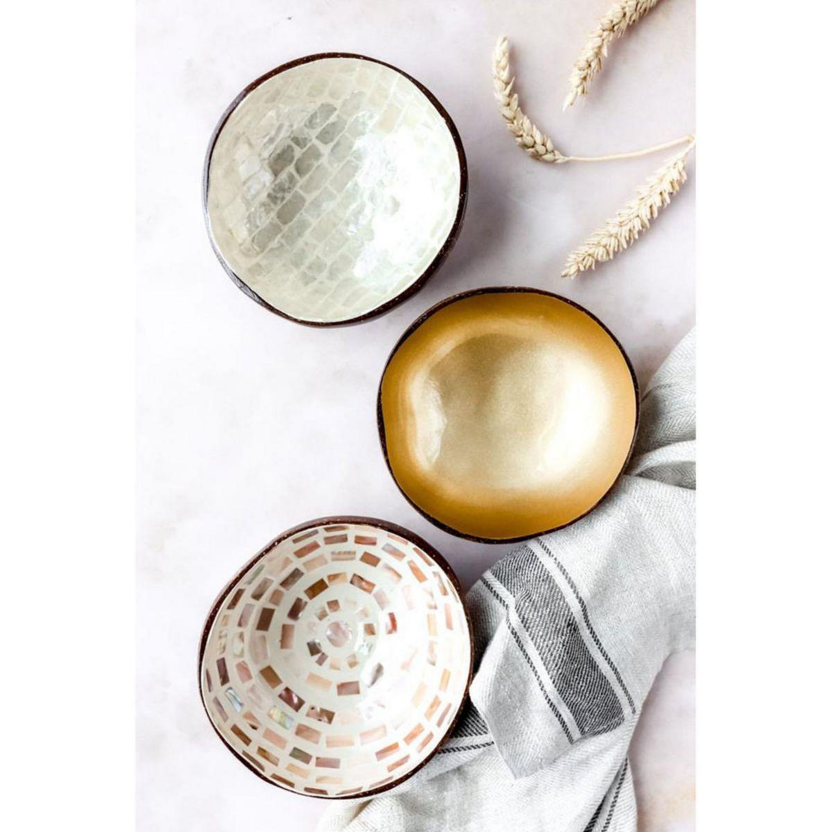 NOYA Bol coco cercle mosaique marron