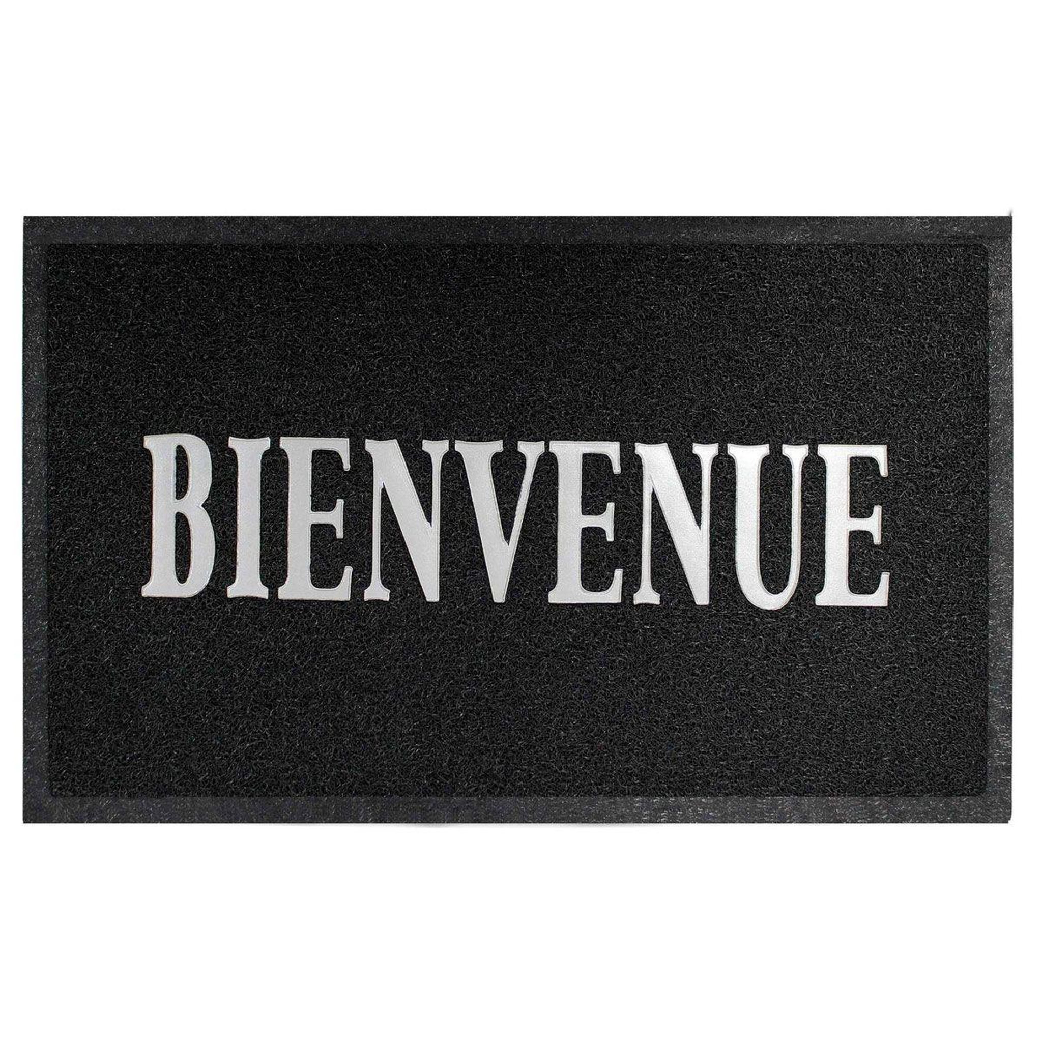 Douceur d'Intérieur Tapis d'Entrée  Maison  45x75cm Noir & Gris