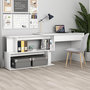 Voir la diapositive 1 : VIDAXL Bureau d'angle Blanc 200x50x76 cm Bois d'ingenierie