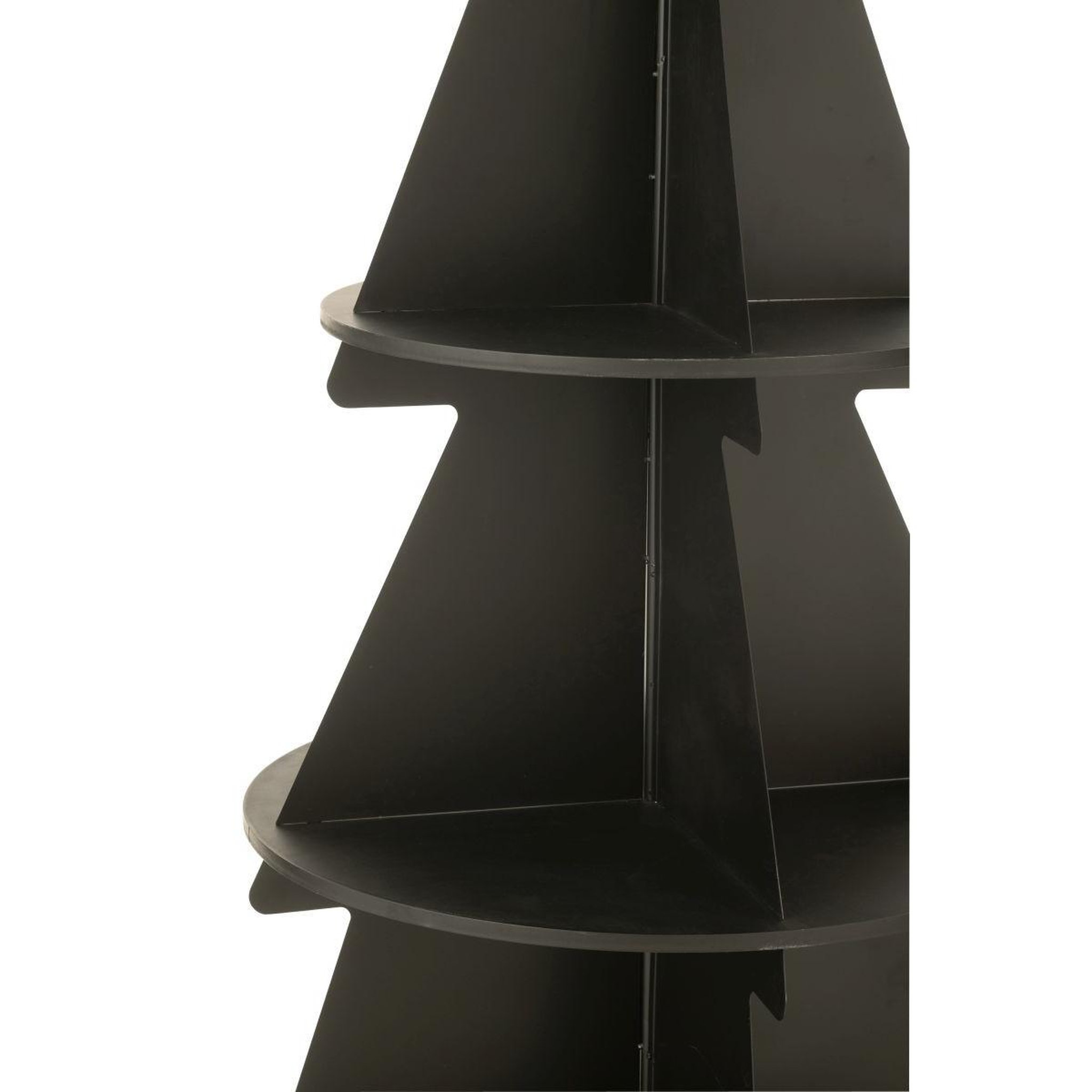 Voir la diapositive 2 : J-LINE Étagère sapin 4 niveaux  xmas  214cm noir