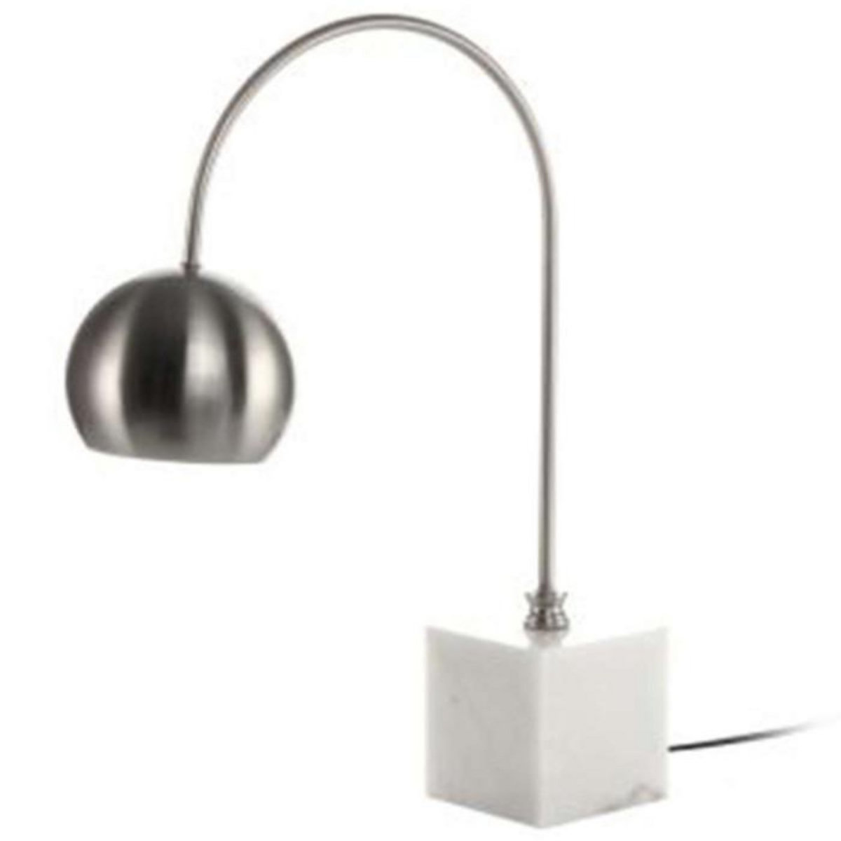 Paris Prix Lampe à Poser en Marbre  Bella  58cm Argent & Blanc