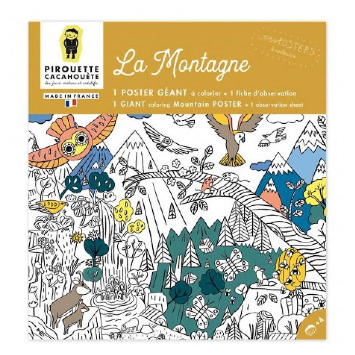 PIROUETTE CACAHOUETE Poster Geant - Coloriage - La Montagne