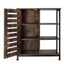 Voir la diapositive 3 : tectake Buffet style industriel Bois foncé industriel, rustique