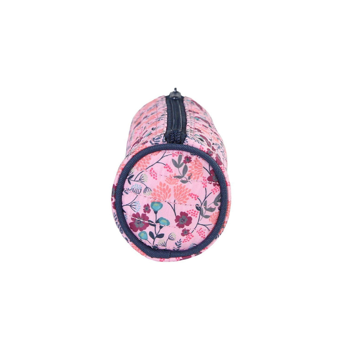 Bagtrotter Bagtrotter  - Trousse Scolaire Ronde - Multicolore- Fleurs - 1 Compartiment Zippé - 22x7x7cm - Matière Polyester - Accessoire et Papeterie Scolaire