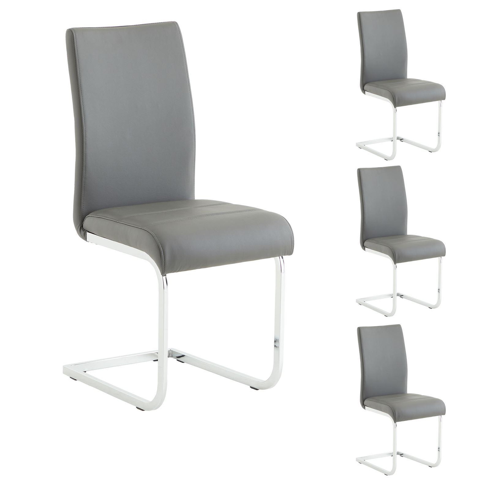 Voir la diapositive 1 : IDIMEX Lot de 4 chaises LETICIA, en synthétique