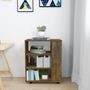 Voir la diapositive 4 : VIDAXL Armoire roulante Chene fume 60x35x75 cm Bois d'ingenierie