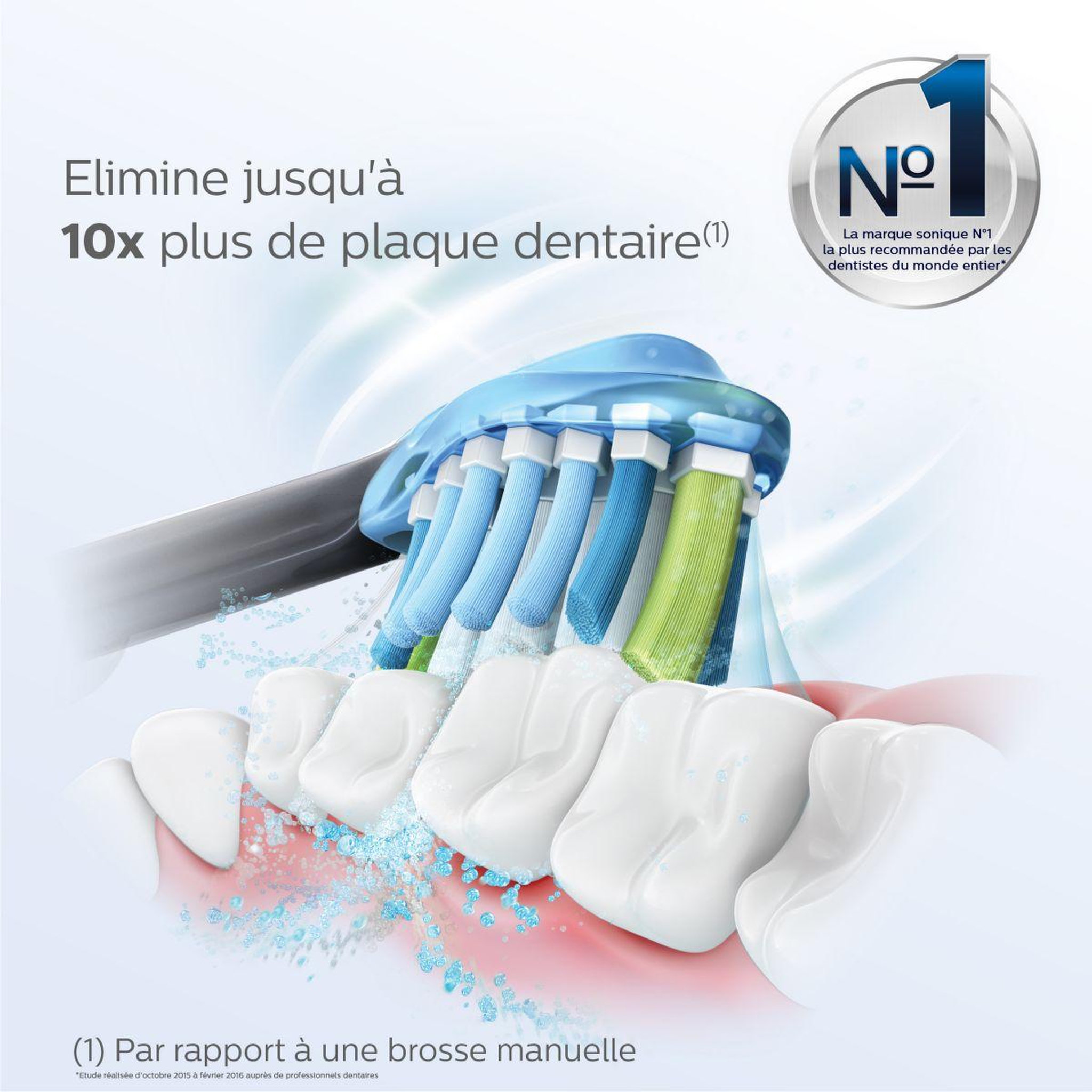 Voir la diapositive 2 : Philips Brossette dentaire Sonicare HX9044/33