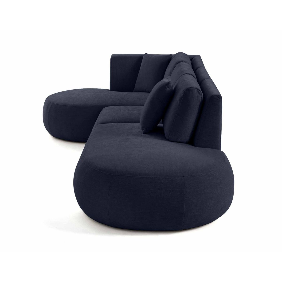 LISA DESIGN Santorini - canapé modulable d'angle gauche - 5 places - en tissu texturé