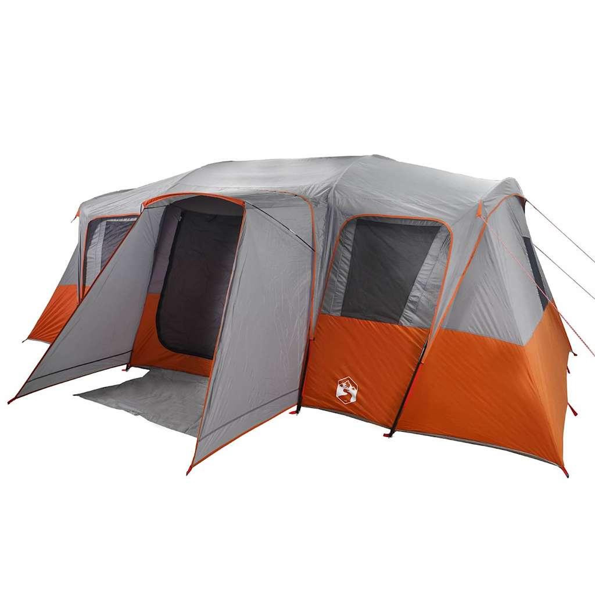 Voir la diapositive 5 : VIDAXL Tente familiale tunnel 16 personnes gris impermeable