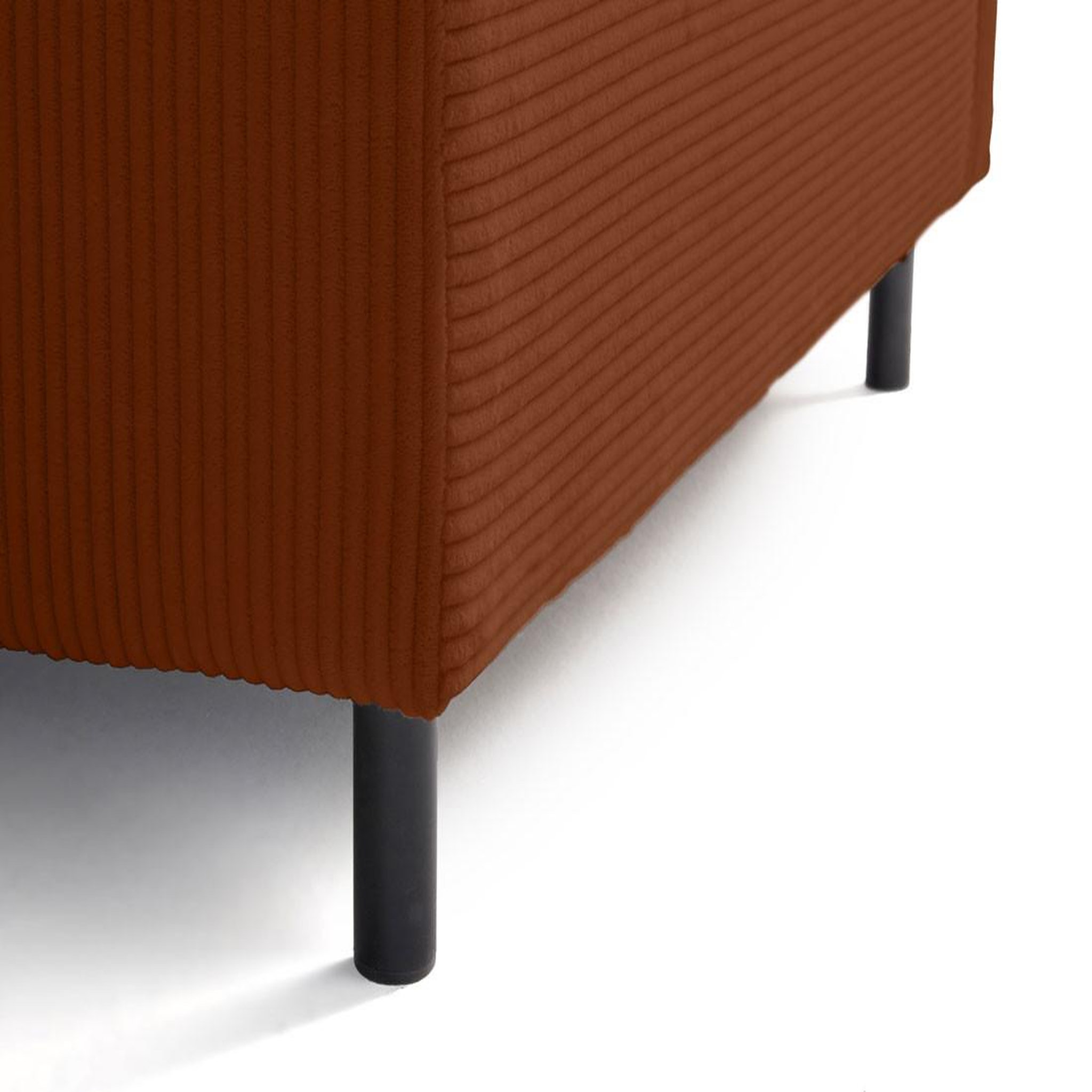 Voir la diapositive 6 : LISA DESIGN Edinburg - module d'assise d'angle gauche - en velours côtelé