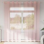 VIDAXL Rideaux en voile avec œillets 2 pcs rose 140x225 cm