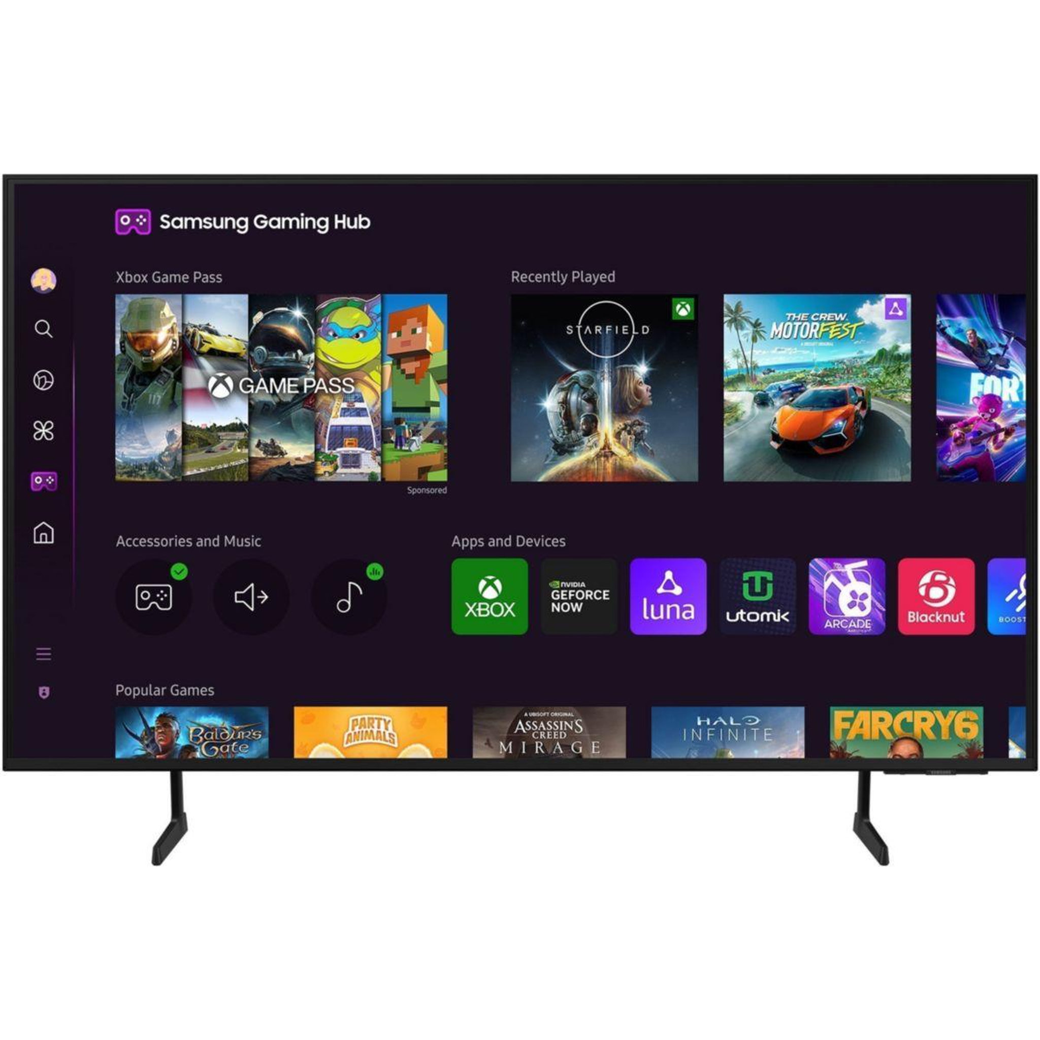 Voir la diapositive 2 : Samsung TV LED TU55DU7105 2024