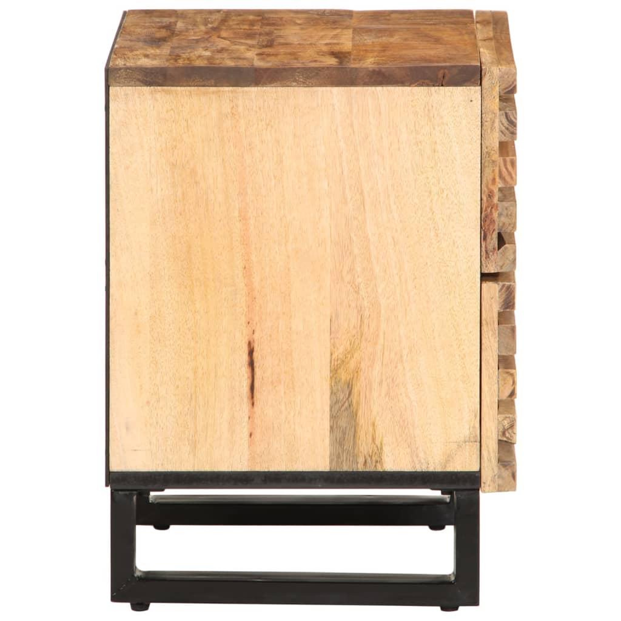 Voir la diapositive 4 : VIDAXL Table de chevet 40x34x46 cm bois de manguier massif brut